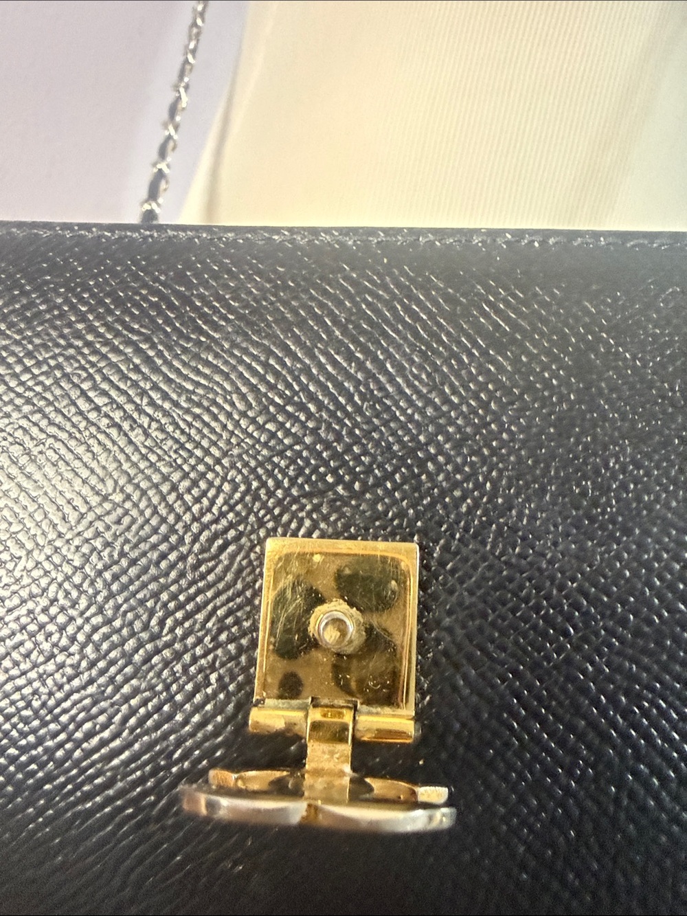 Vintage Chanel Women Black CC Flap Wallet on Chain - Picture 13 of 14